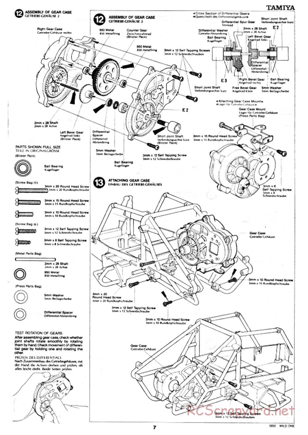 Tamiya - Wild One - 58050 - Manual - Page 7