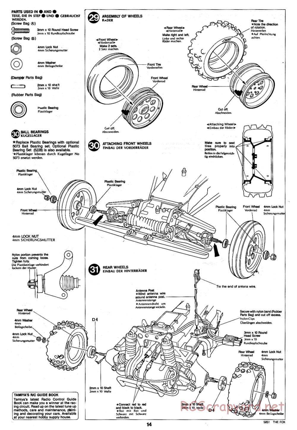 Tamiya - The Fox - 58051 - Manual - Page 14