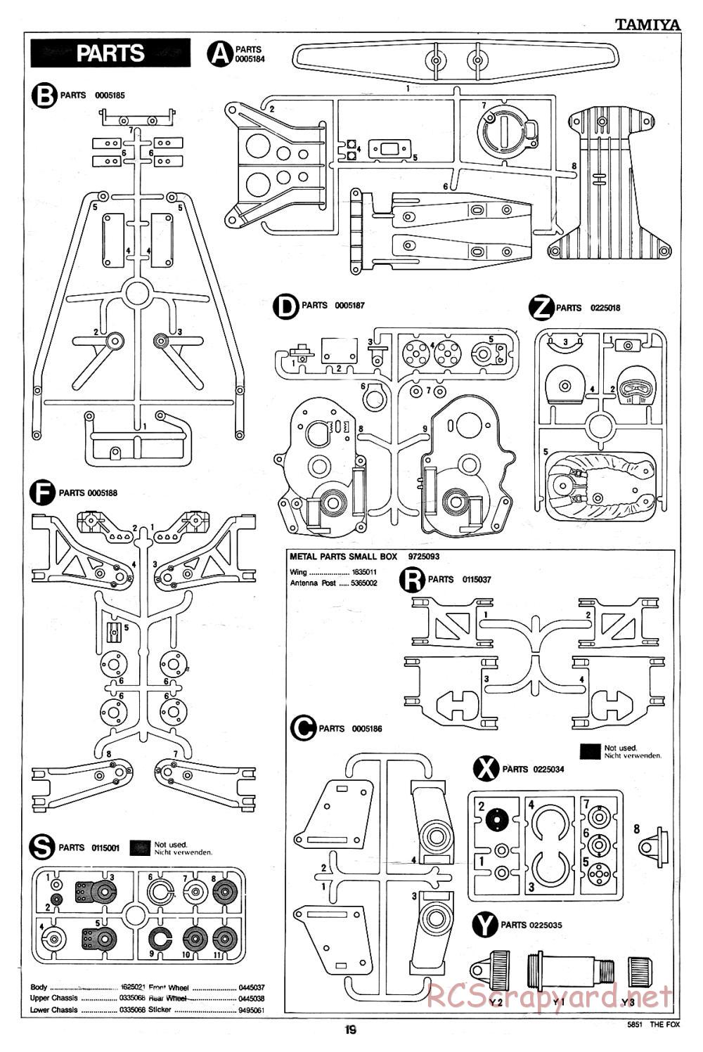 Tamiya - The Fox - 58051 - Manual - Page 19