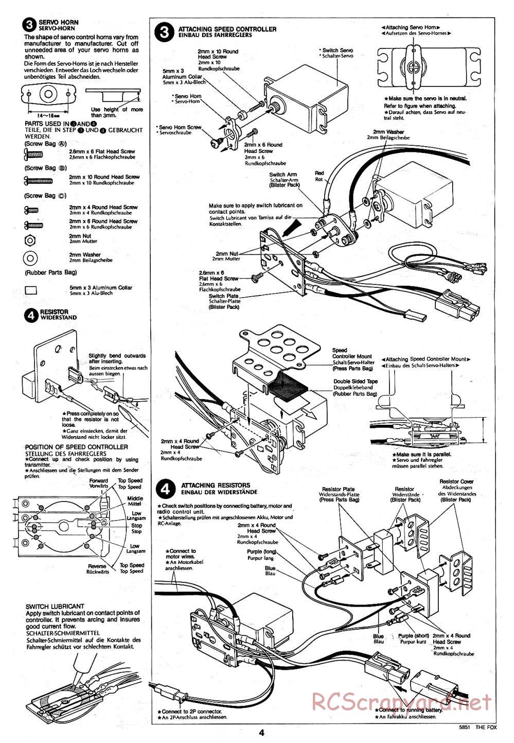 Tamiya - The Fox - 58051 - Manual - Page 4