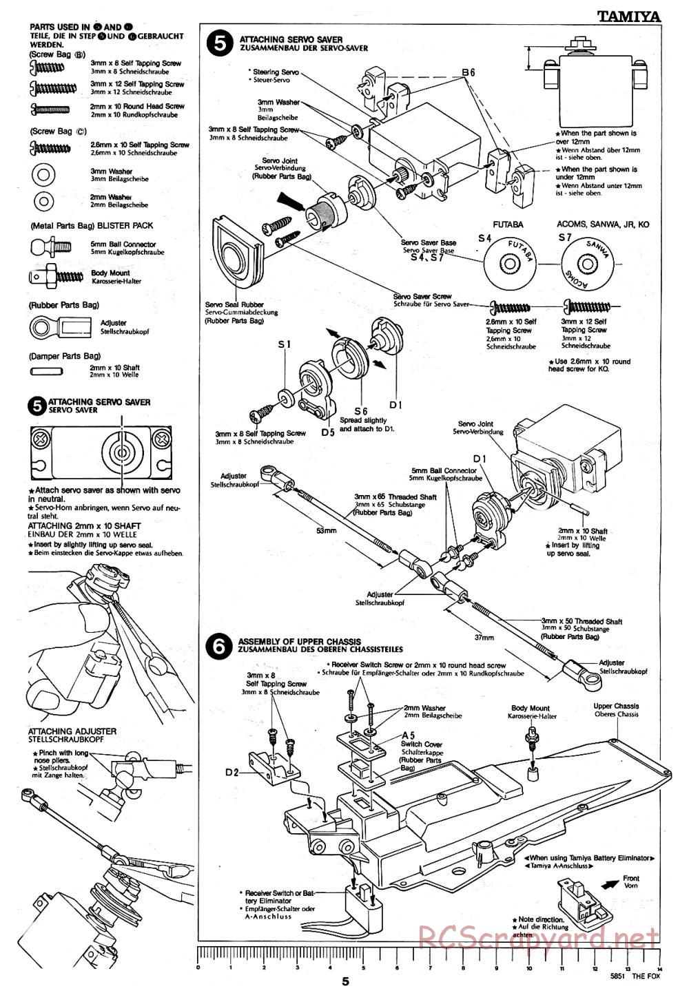 Tamiya - The Fox - 58051 - Manual - Page 5