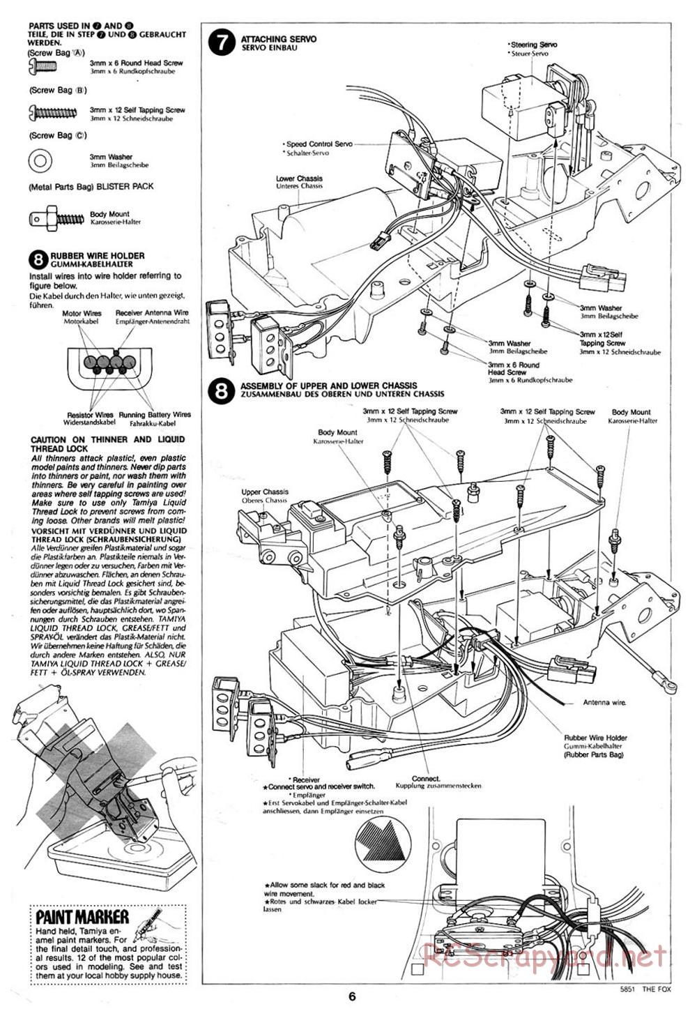 Tamiya - The Fox - 58051 - Manual - Page 6
