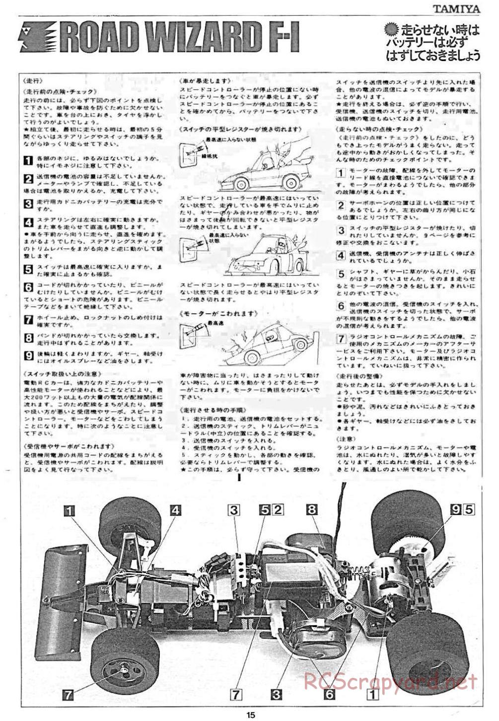 Tamiya - Road Wizard F-1 - 58053 - Manual - Page 15