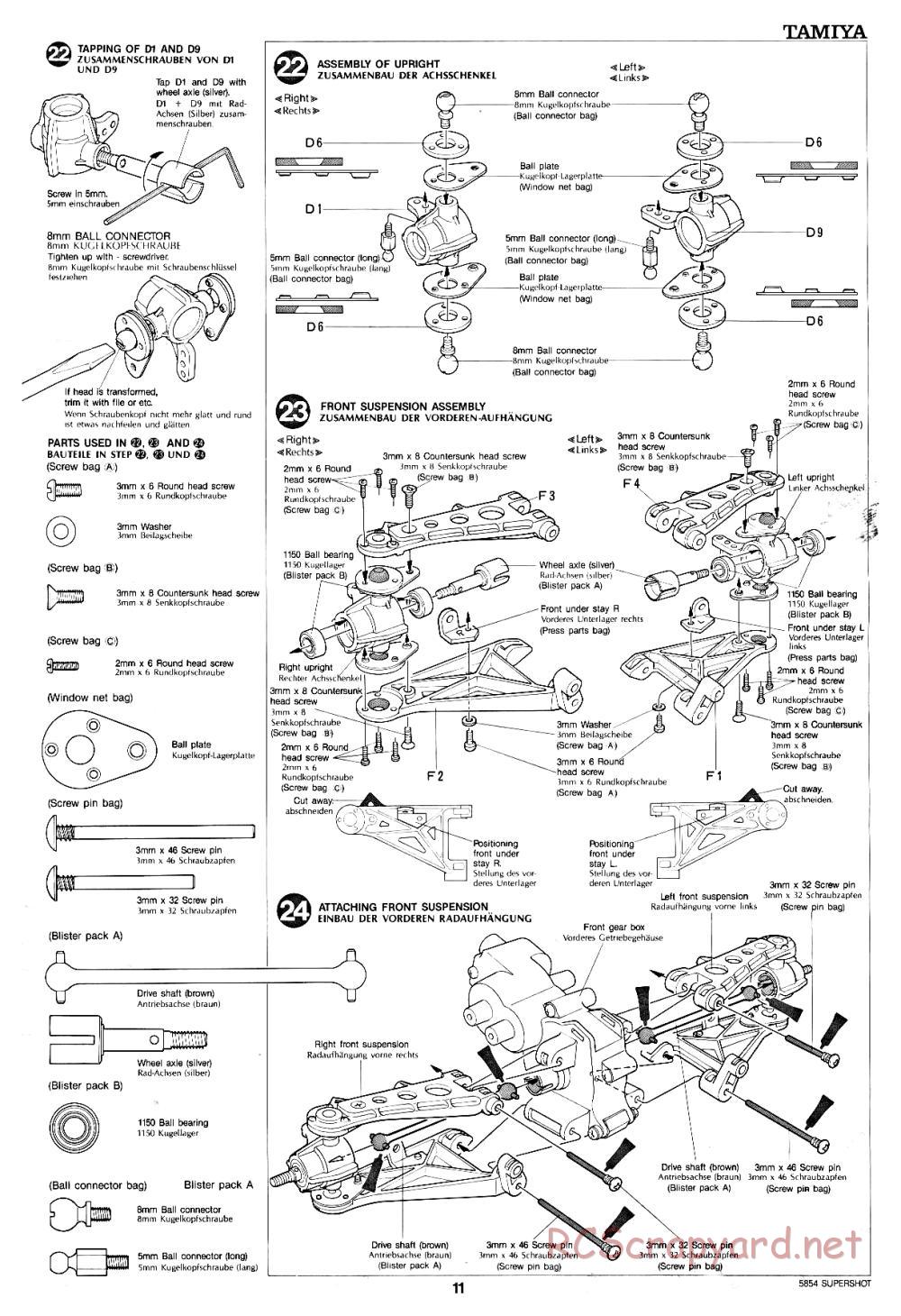 Tamiya - Supershot - 58054 - Manual - Page 11