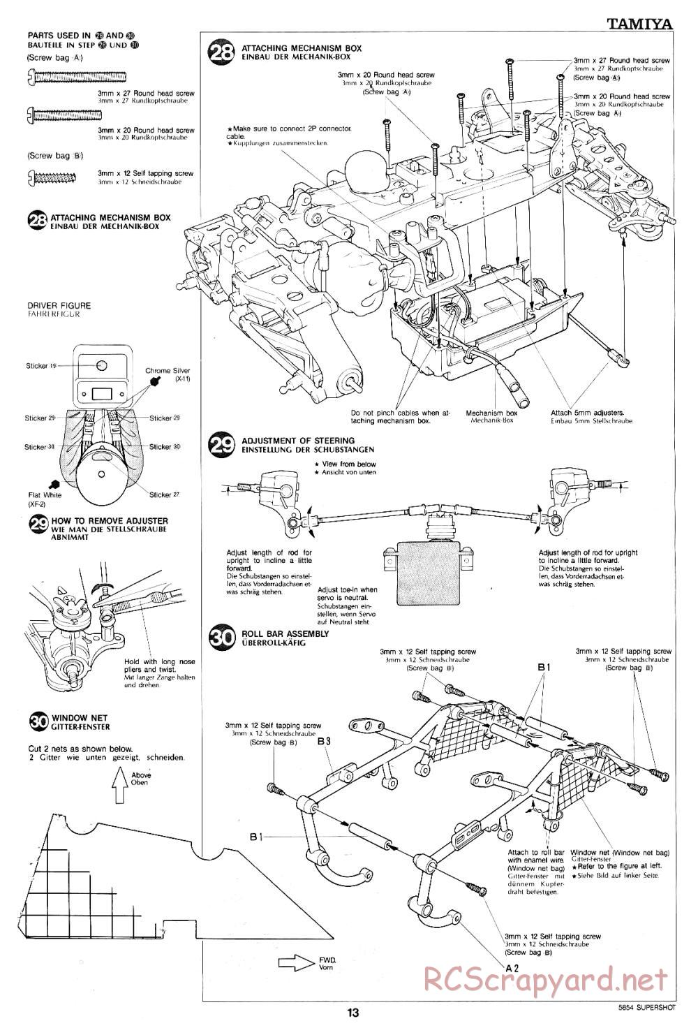 Tamiya - Supershot - 58054 - Manual - Page 13