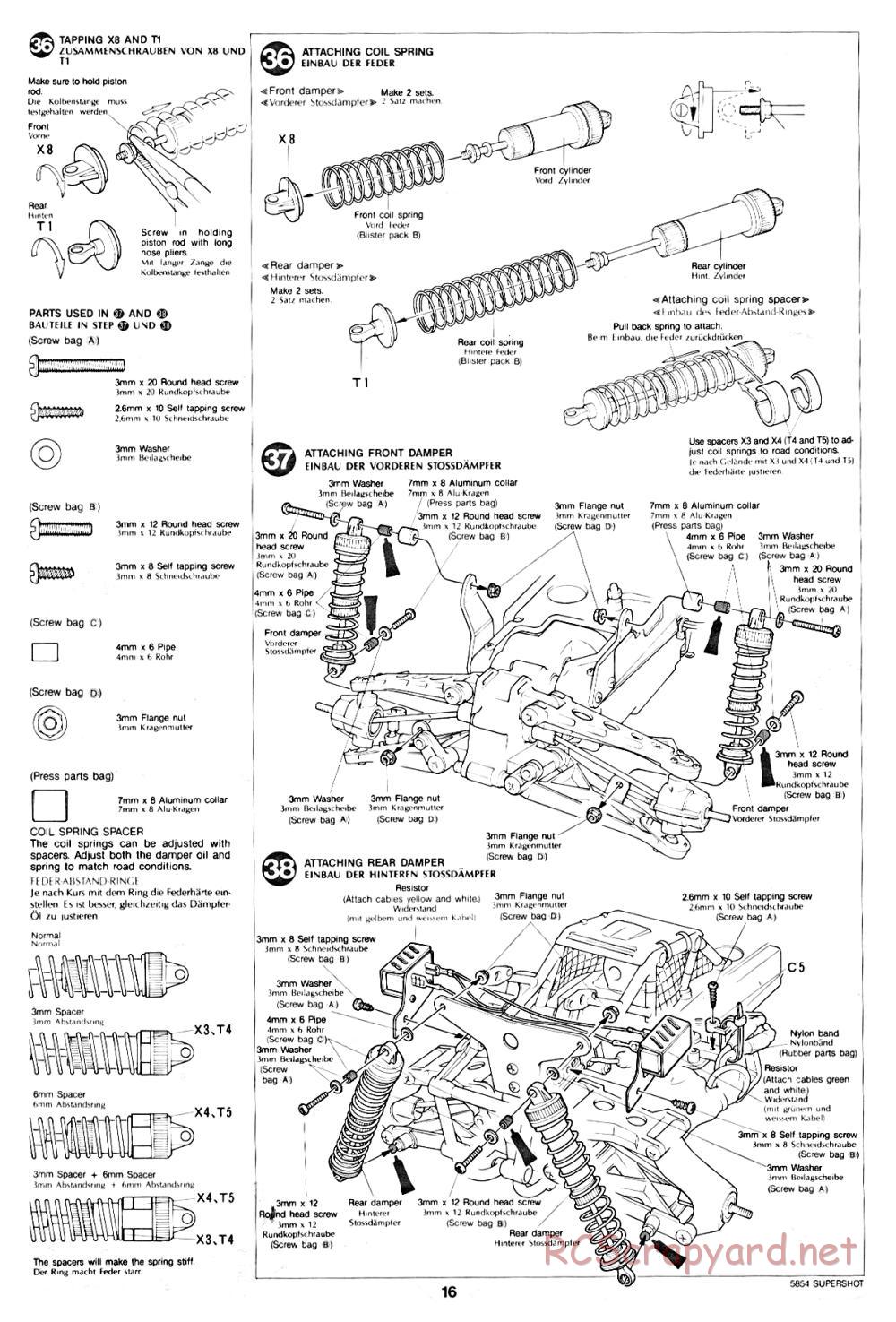 Tamiya - Supershot - 58054 - Manual - Page 16