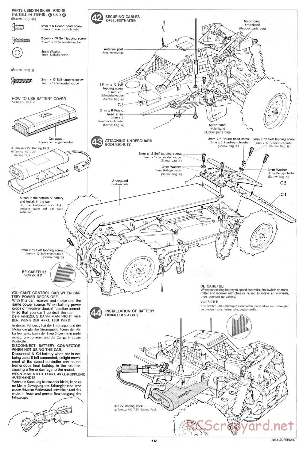 Tamiya - Supershot - 58054 - Manual - Page 18