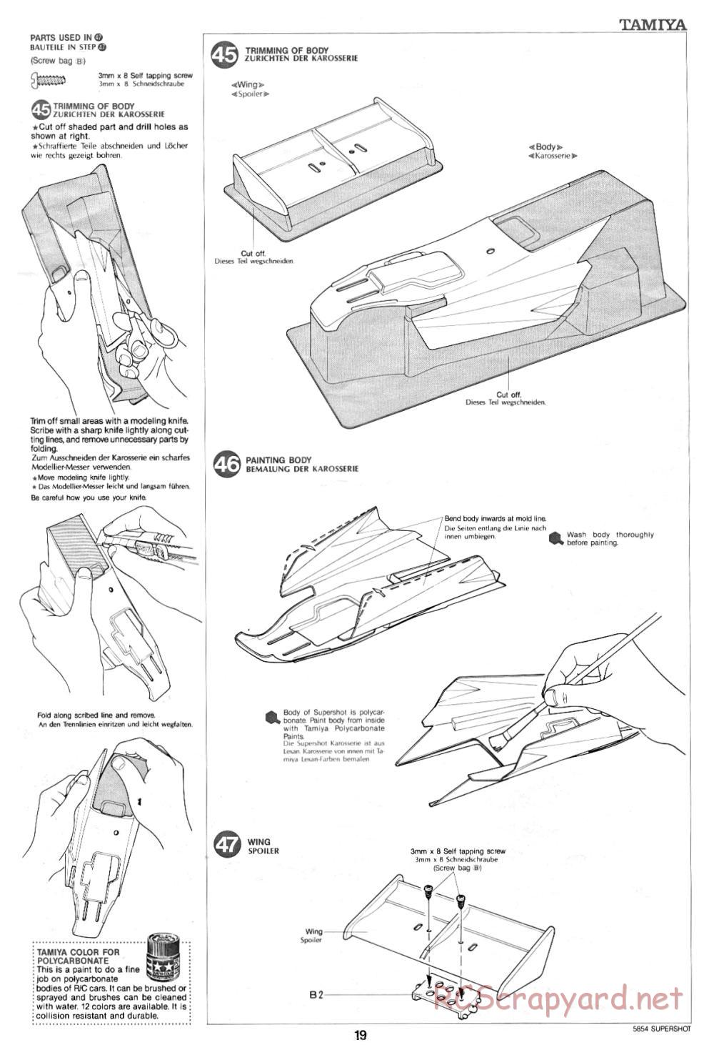 Tamiya - Supershot - 58054 - Manual - Page 19