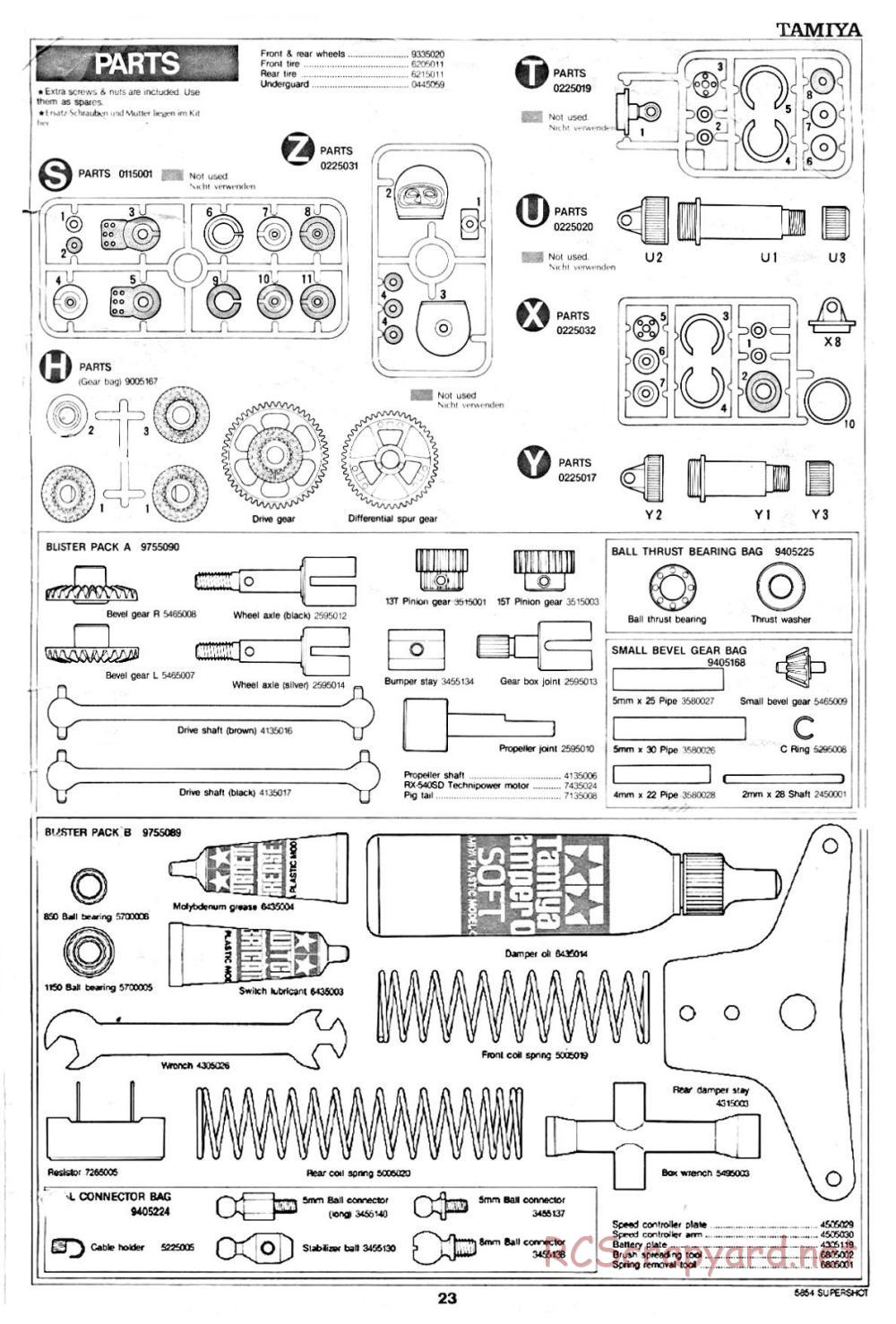 Tamiya - Supershot - 58054 - Manual - Page 23