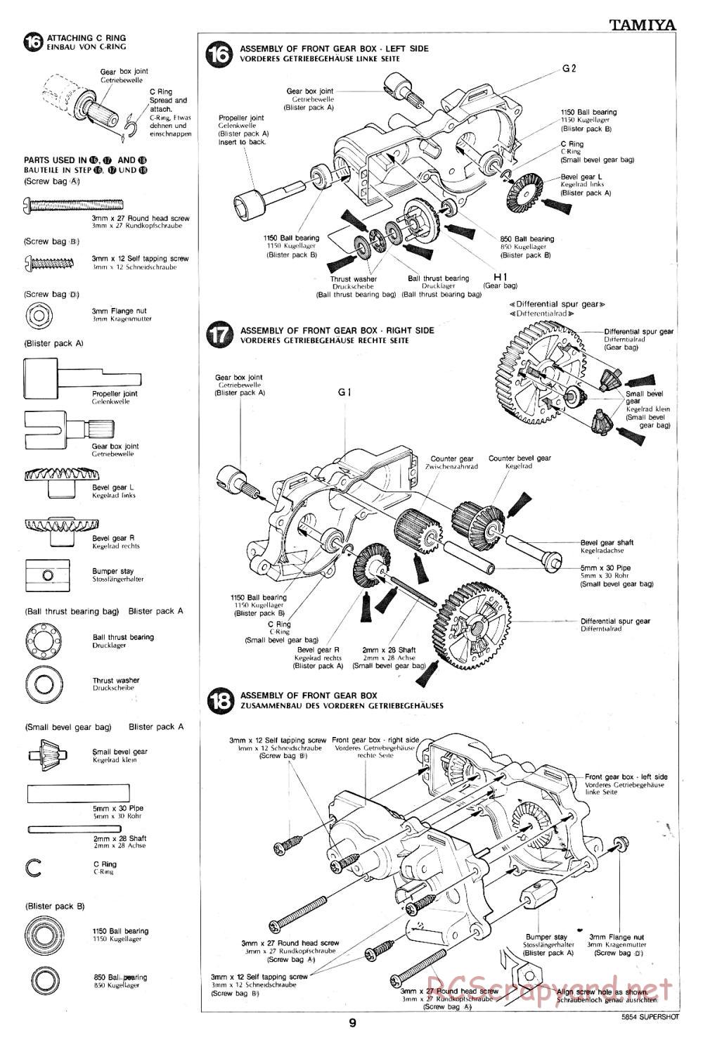 Tamiya - Supershot - 58054 - Manual - Page 9
