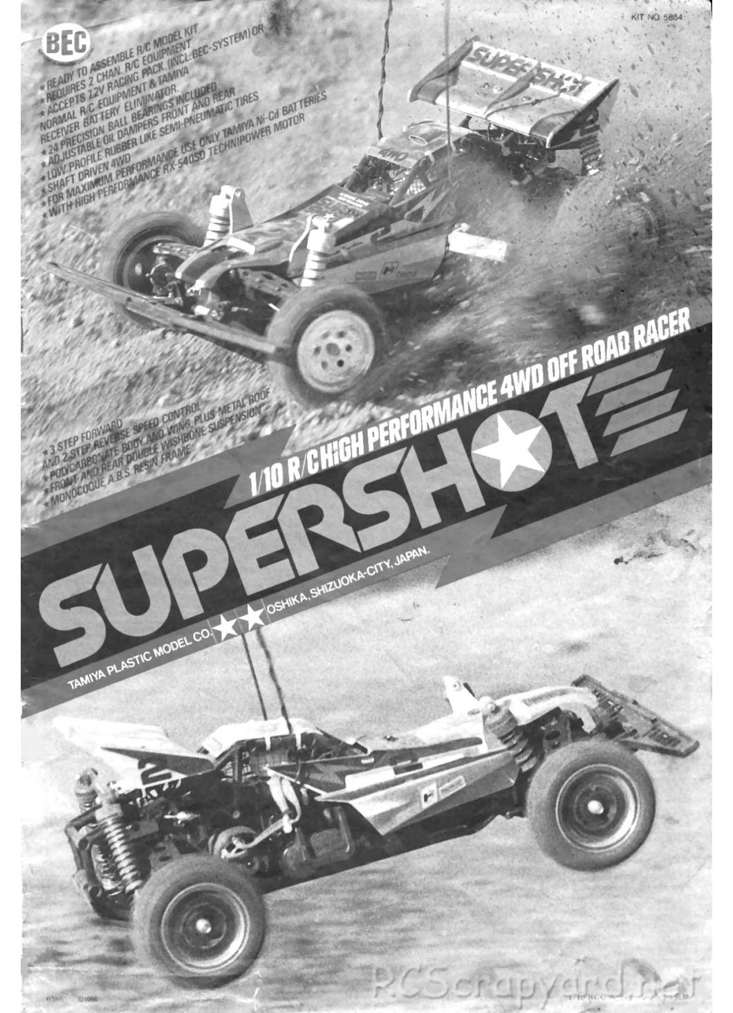 Tamiya - Supershot - 58054 - Manual