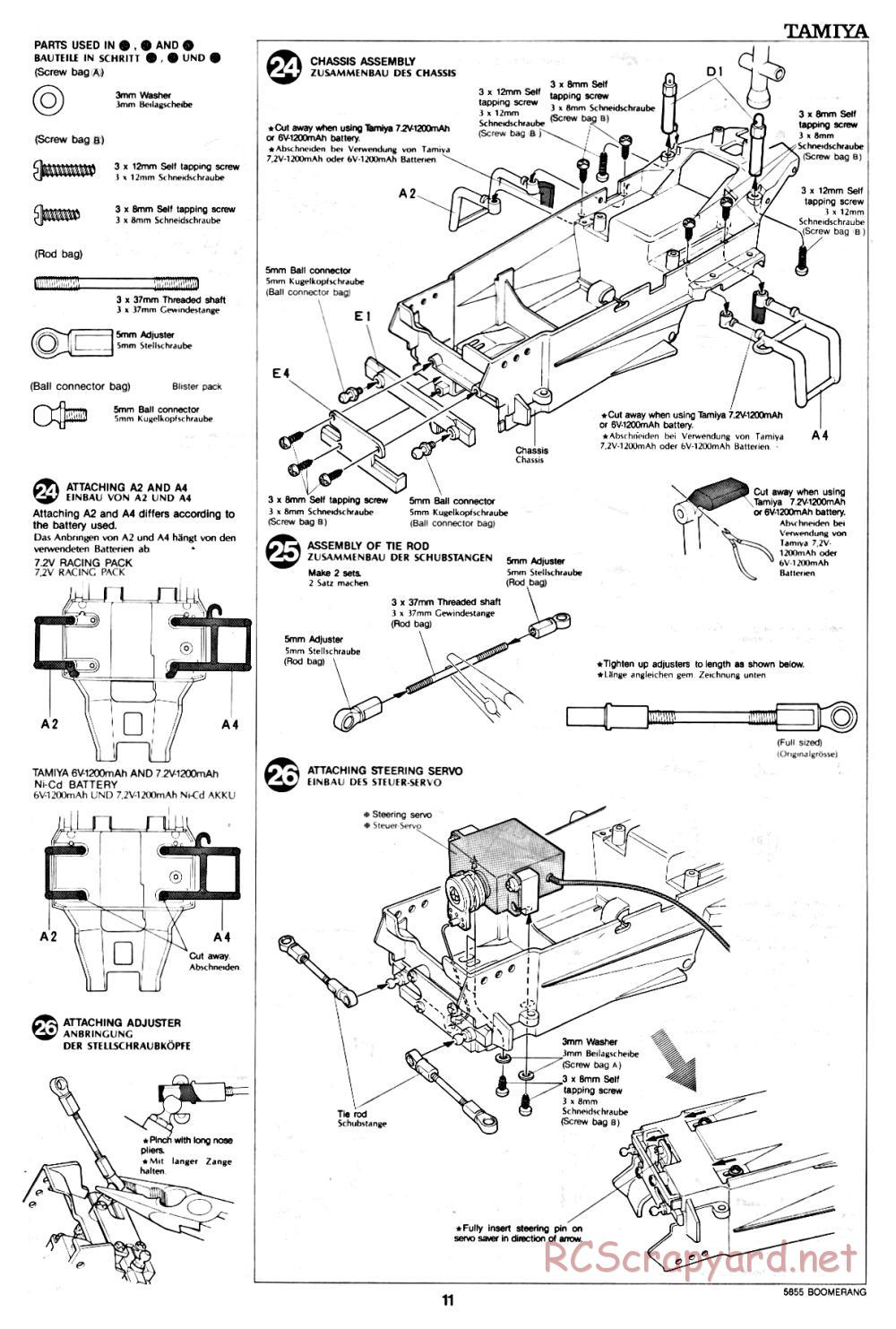 Tamiya - The Boomerang - 58055 - Manual - Page 11