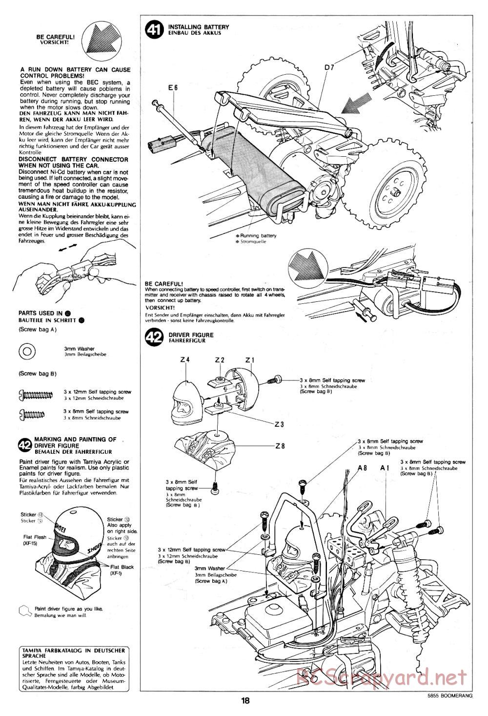 Tamiya - The Boomerang - 58055 - Manual - Page 18