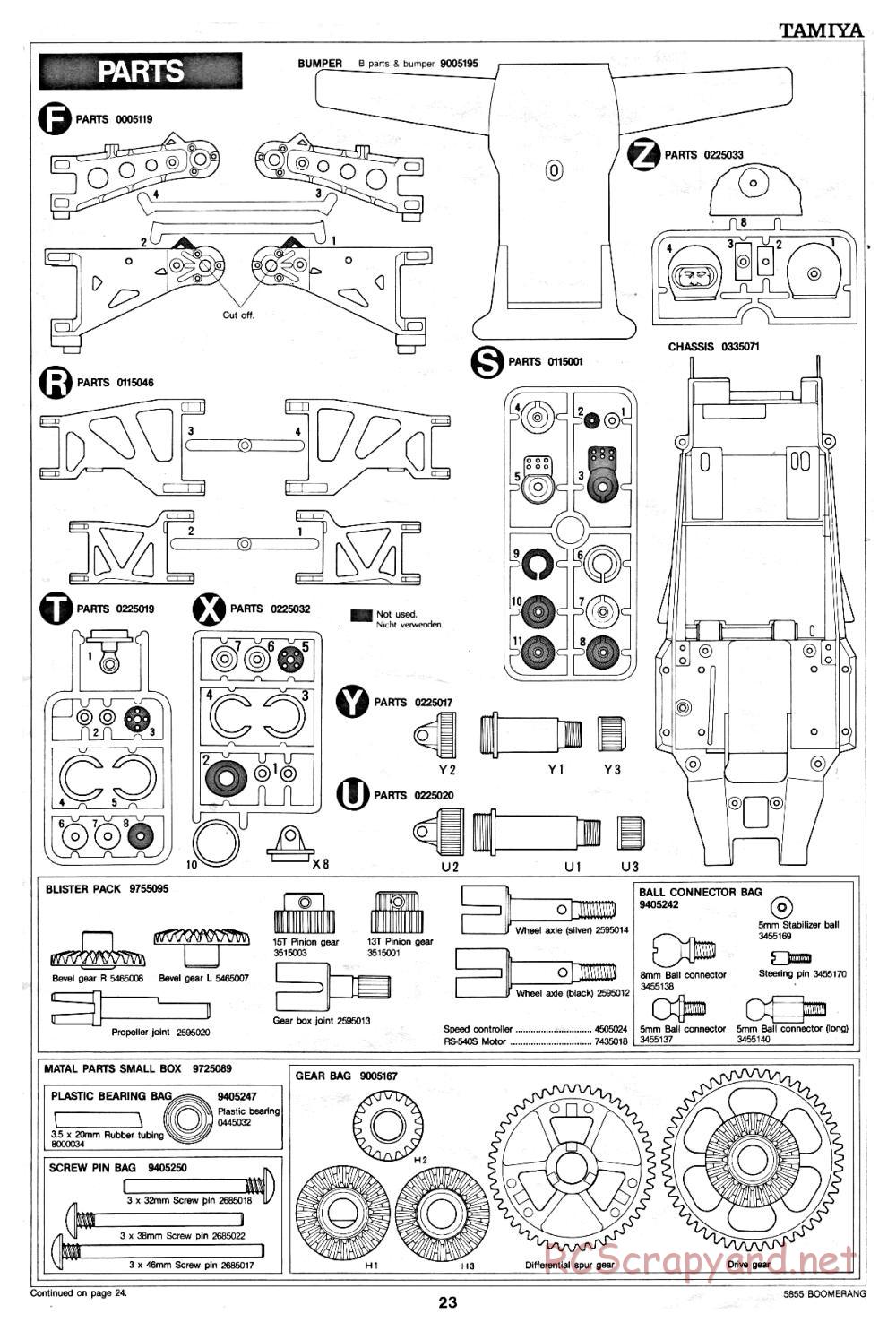 Tamiya - The Boomerang - 58055 - Manual - Page 23