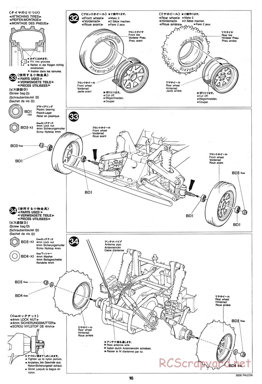 Tamiya - The Falcon - 58056 - Manual - Page 16