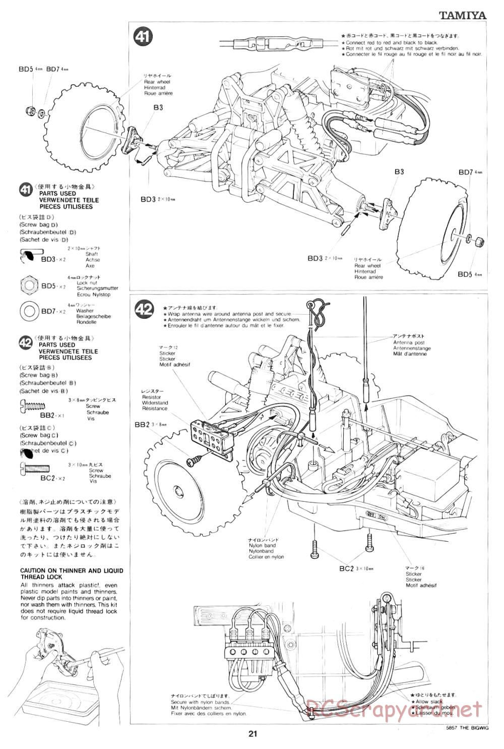 Tamiya - The Bigwig - 58057 - Manual - Page 21