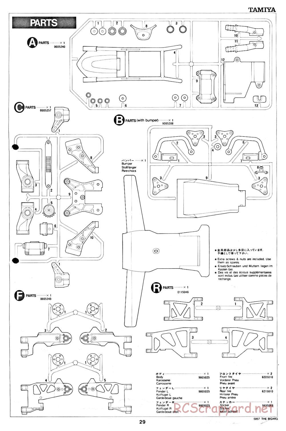 Tamiya - The Bigwig - 58057 - Manual - Page 29