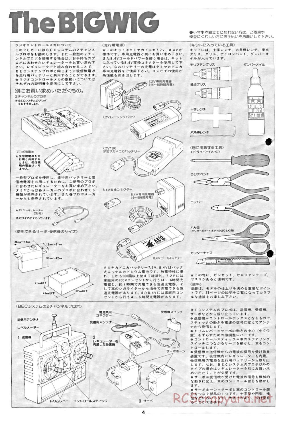 Tamiya - The Bigwig - 58057 - Manual - Page 4