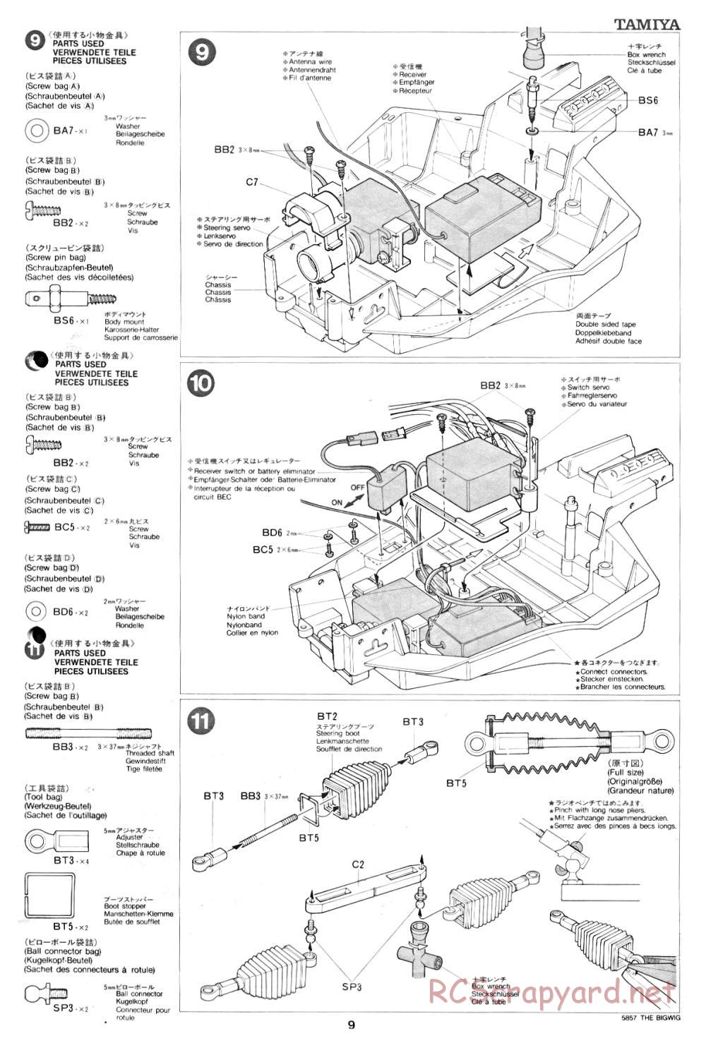 Tamiya - The Bigwig - 58057 - Manual - Page 9