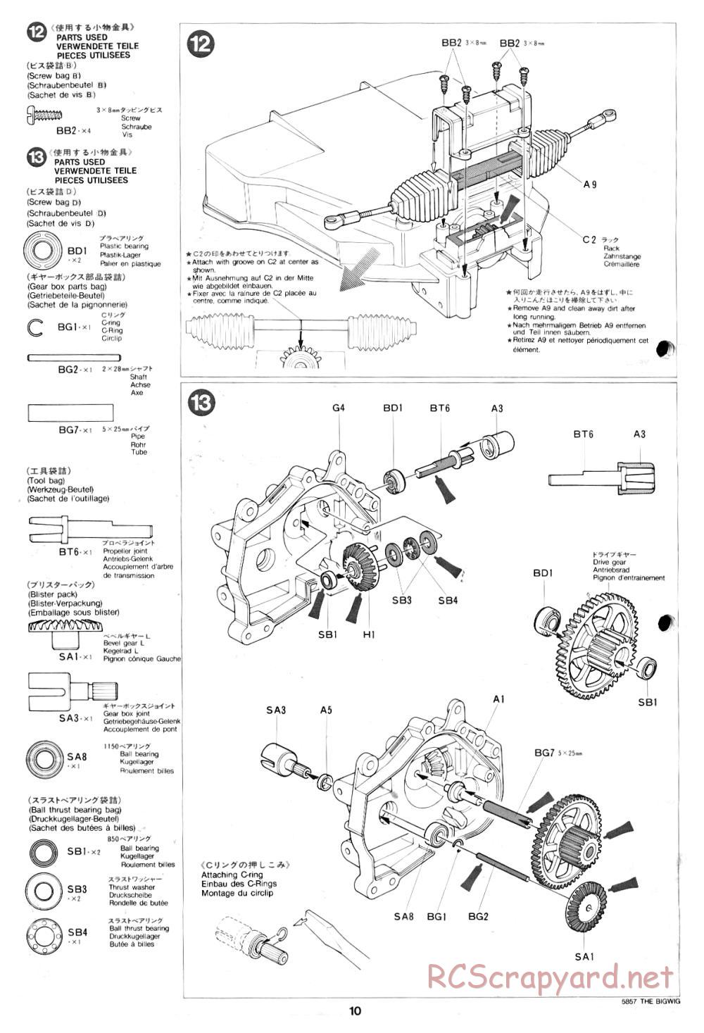 Tamiya - The Bigwig - 58057 - Manual - Page 10