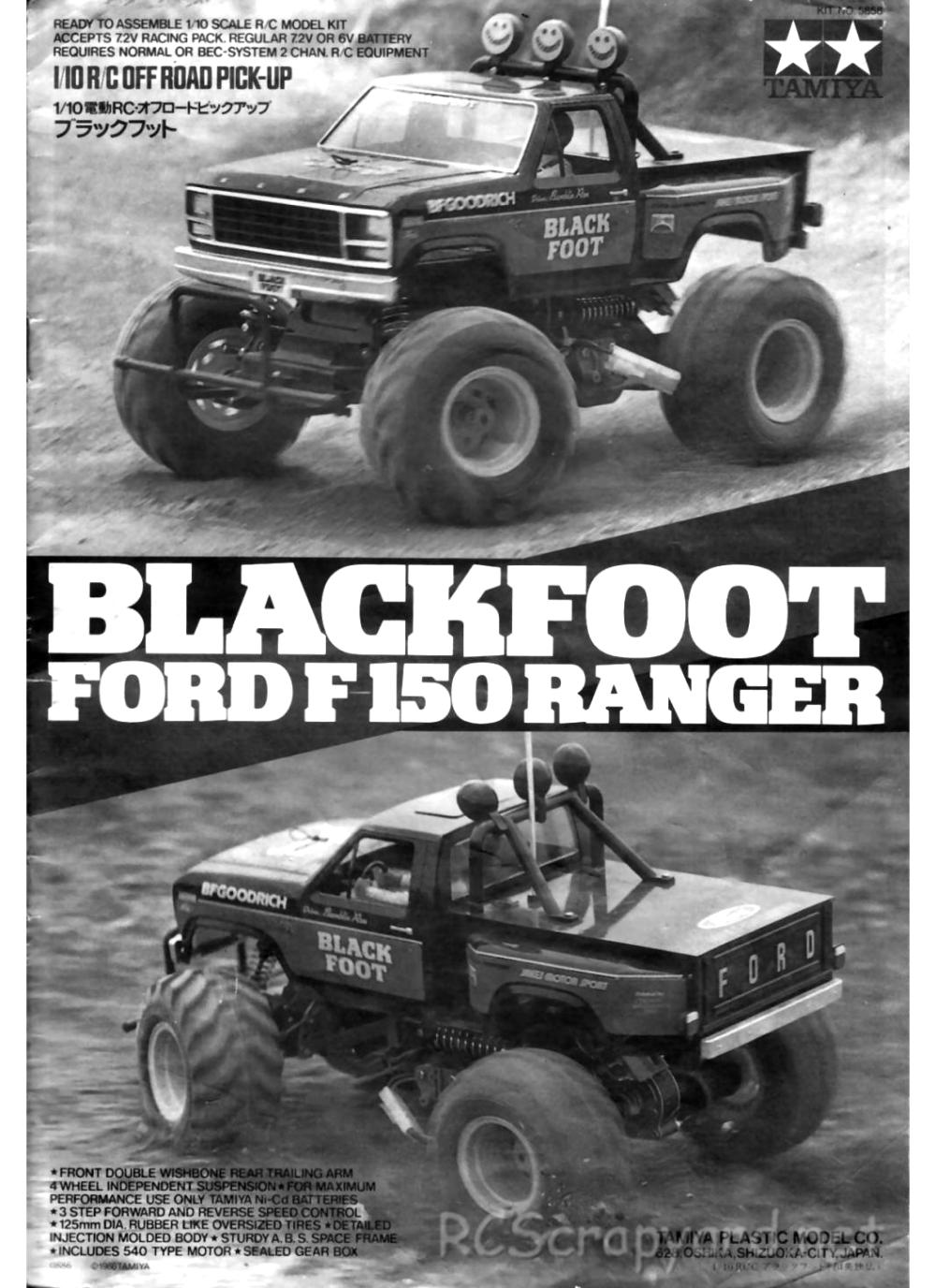 Tamiya - Blackfoot - 58058 - Manual