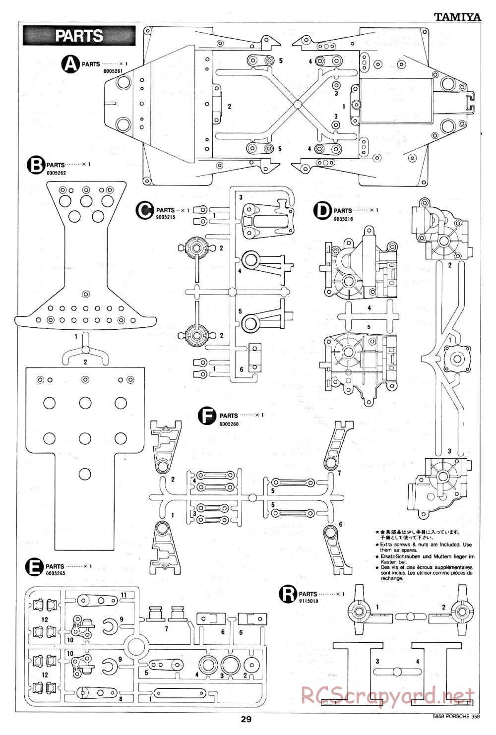 Tamiya - Porsche 959 - 58059 - Manual - Page 29