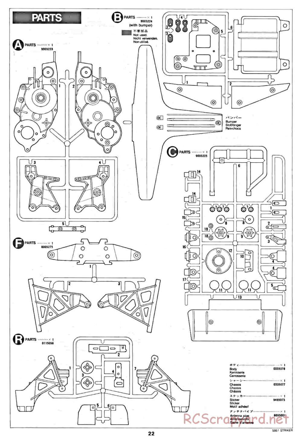 Tamiya - Striker - 58061 - Manual - Page 22