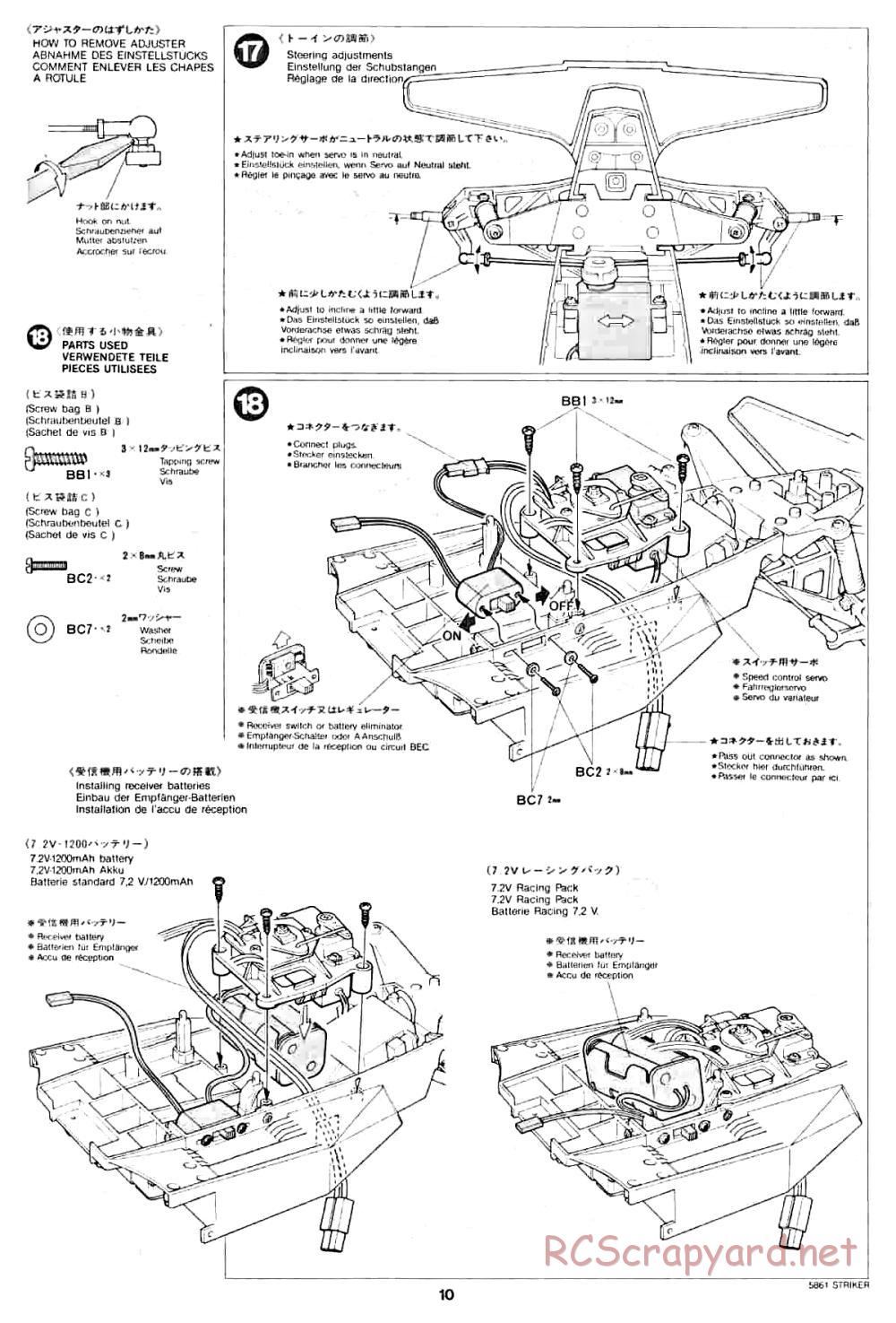 Tamiya - Striker - 58061 - Manual - Page 10