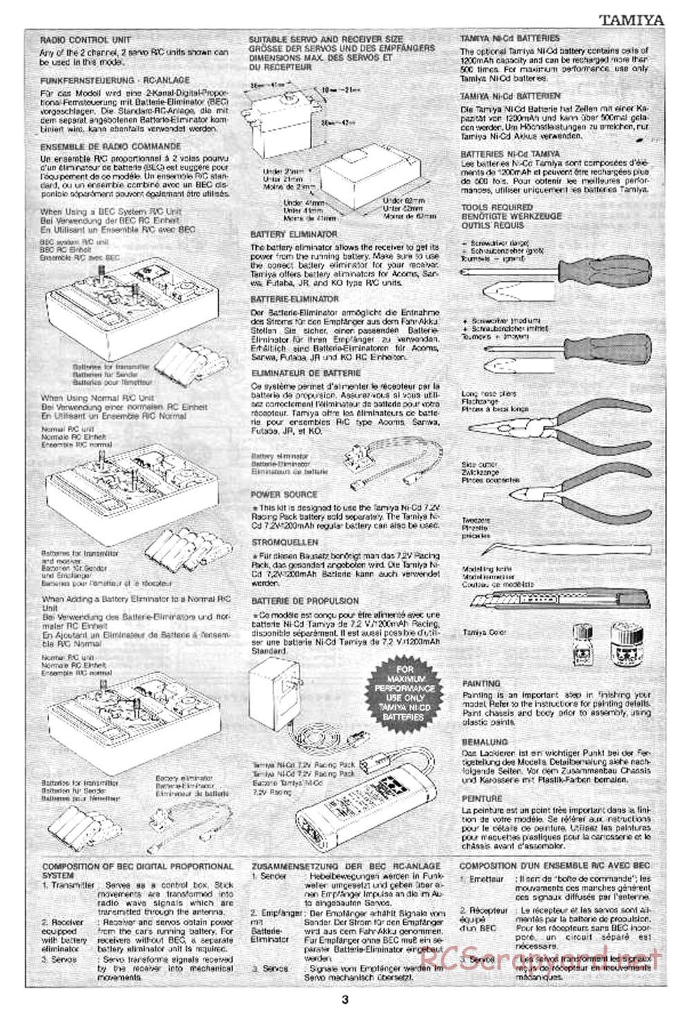 Tamiya - Lunchbox - 58063 - Manual - Page 3
