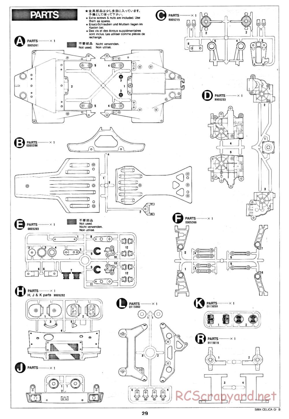 Tamiya - Toyota Celica Gr.B Rally Special - 58064 - Manual - Page 29