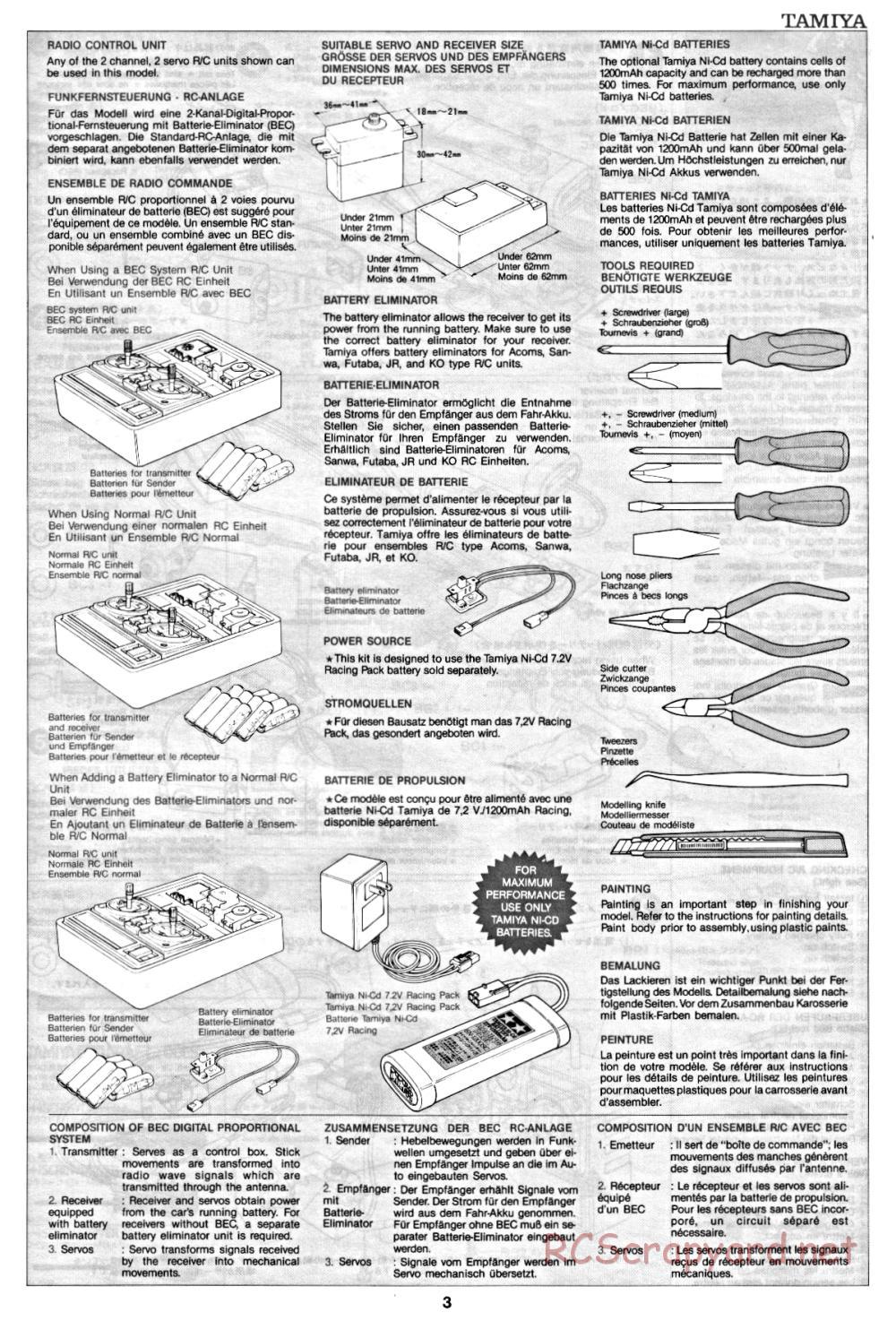 Tamiya - Clod Buster - 58065 - Manual - Page 3
