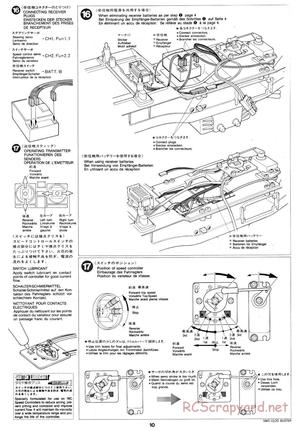 Tamiya - Clod Buster - 58065 - Manual - Page 10