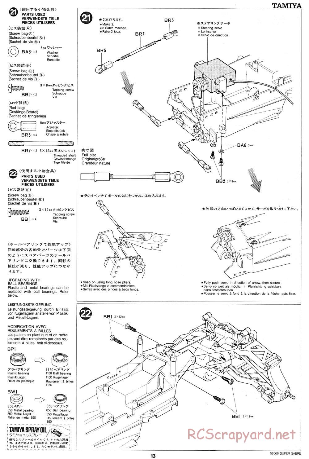Tamiya - Super Sabre - 58066 - Manual - Page 13