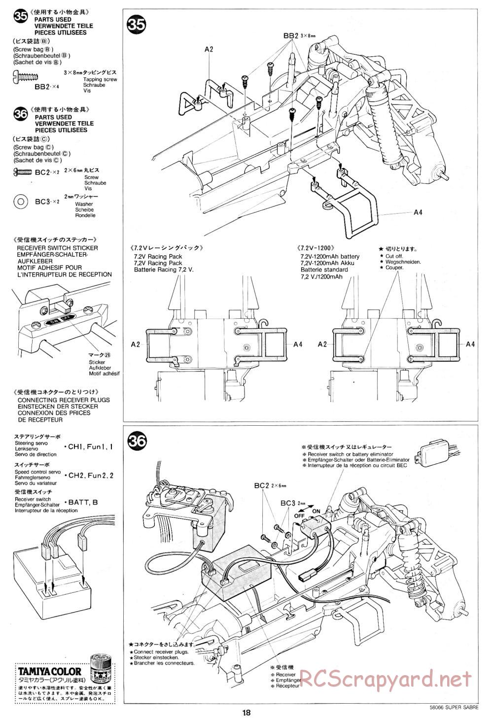 Tamiya - Super Sabre - 58066 - Manual - Page 18
