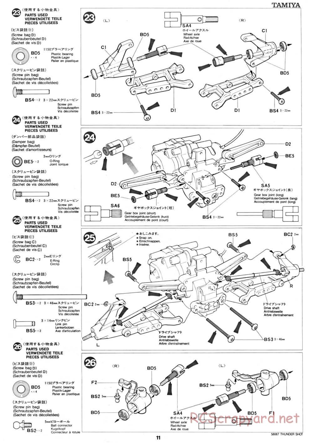 Tamiya - Thunder Shot - 58067 - Manual - Page 11