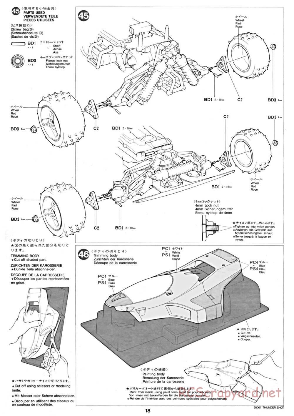 Tamiya - Thunder Shot - 58067 - Manual - Page 18