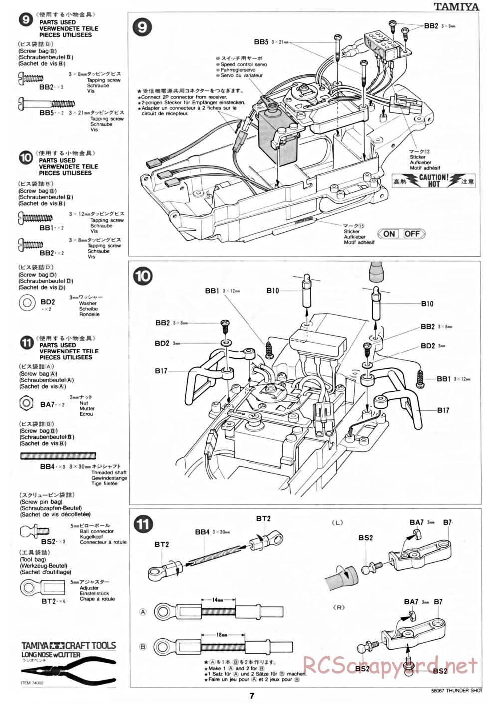 Tamiya - Thunder Shot - 58067 - Manual - Page 7