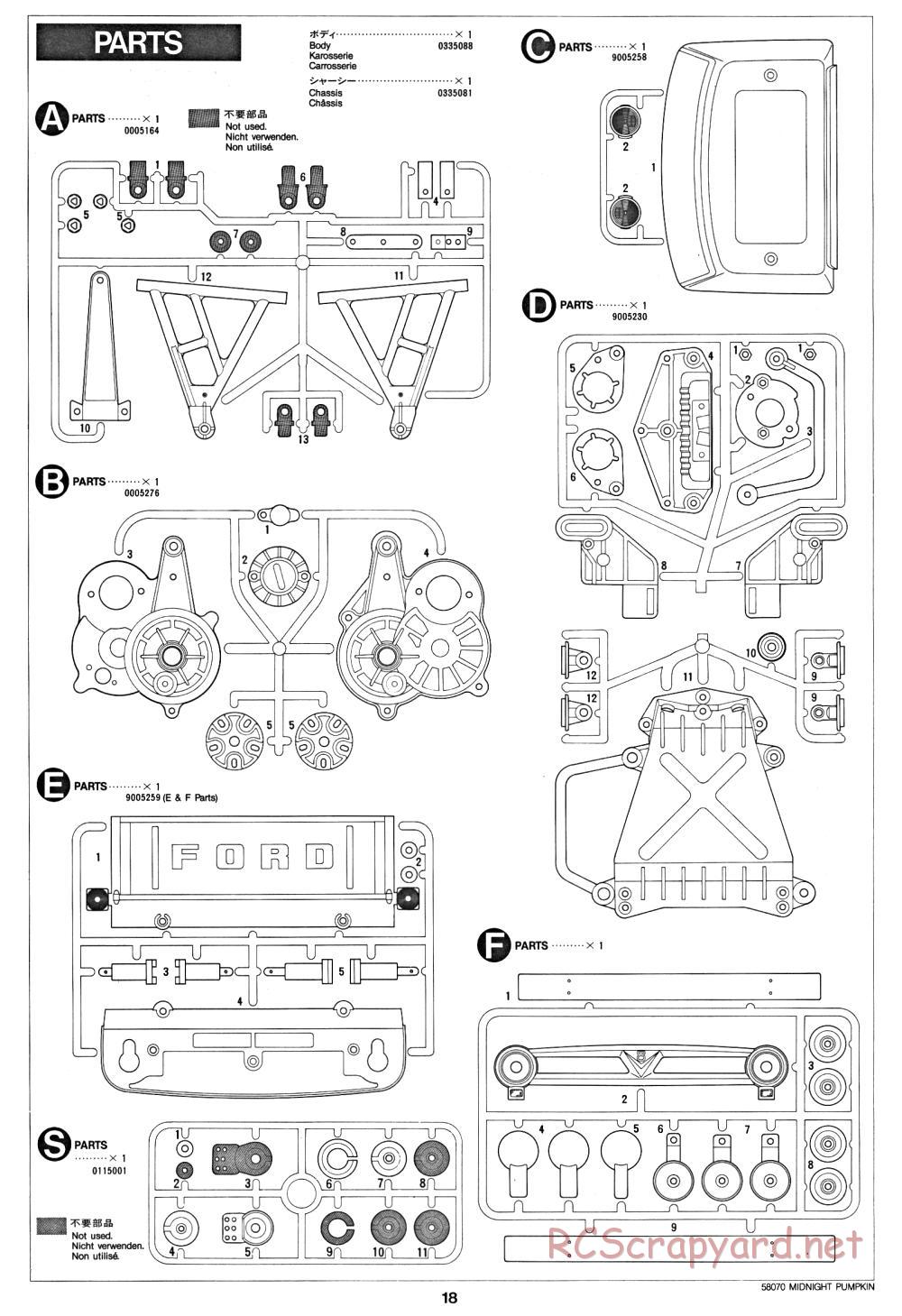 Tamiya - Midnight Pumpkin - 58070 - Manual - Page 18