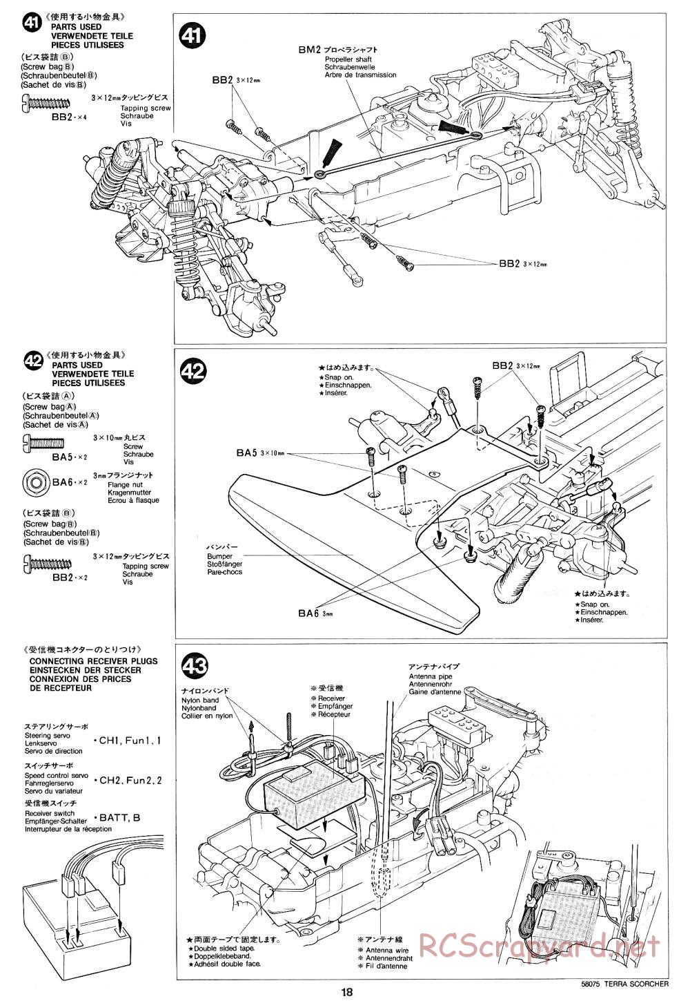 Tamiya - Terra Scorcher - 58075 - Manual - Page 18