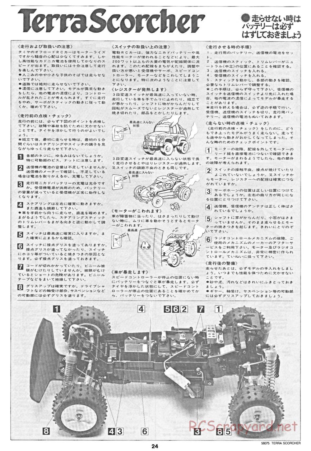 Tamiya - Terra Scorcher - 58075 - Manual - Page 24