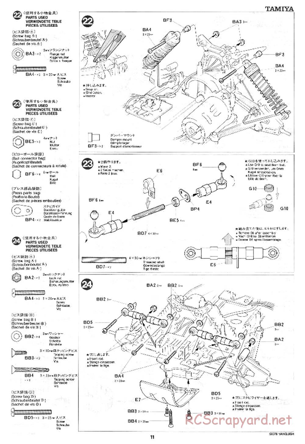 Tamiya - Vanquish - 58076 - Manual - Page 11