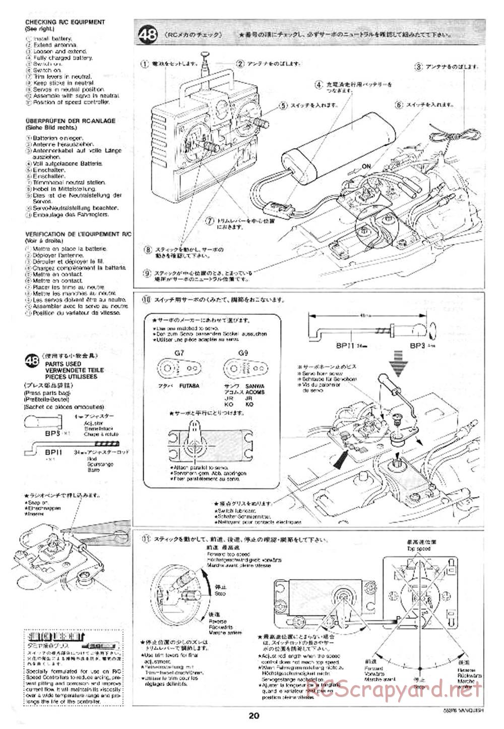 Tamiya - Vanquish - 58076 - Manual - Page 20