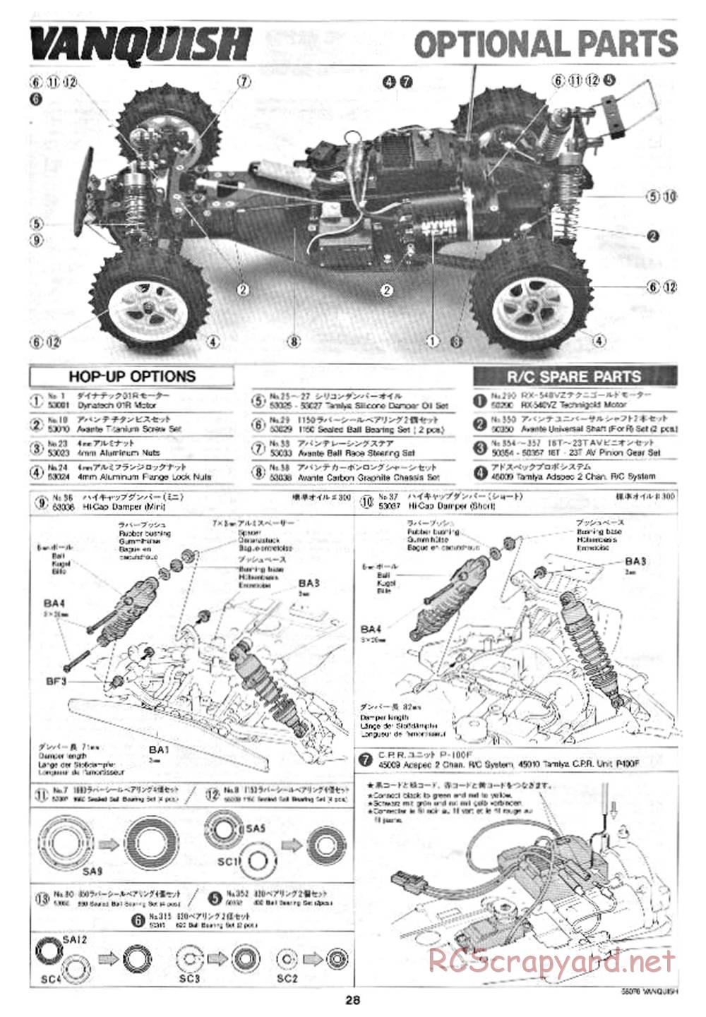 Tamiya - Vanquish - 58076 - Manual - Page 28