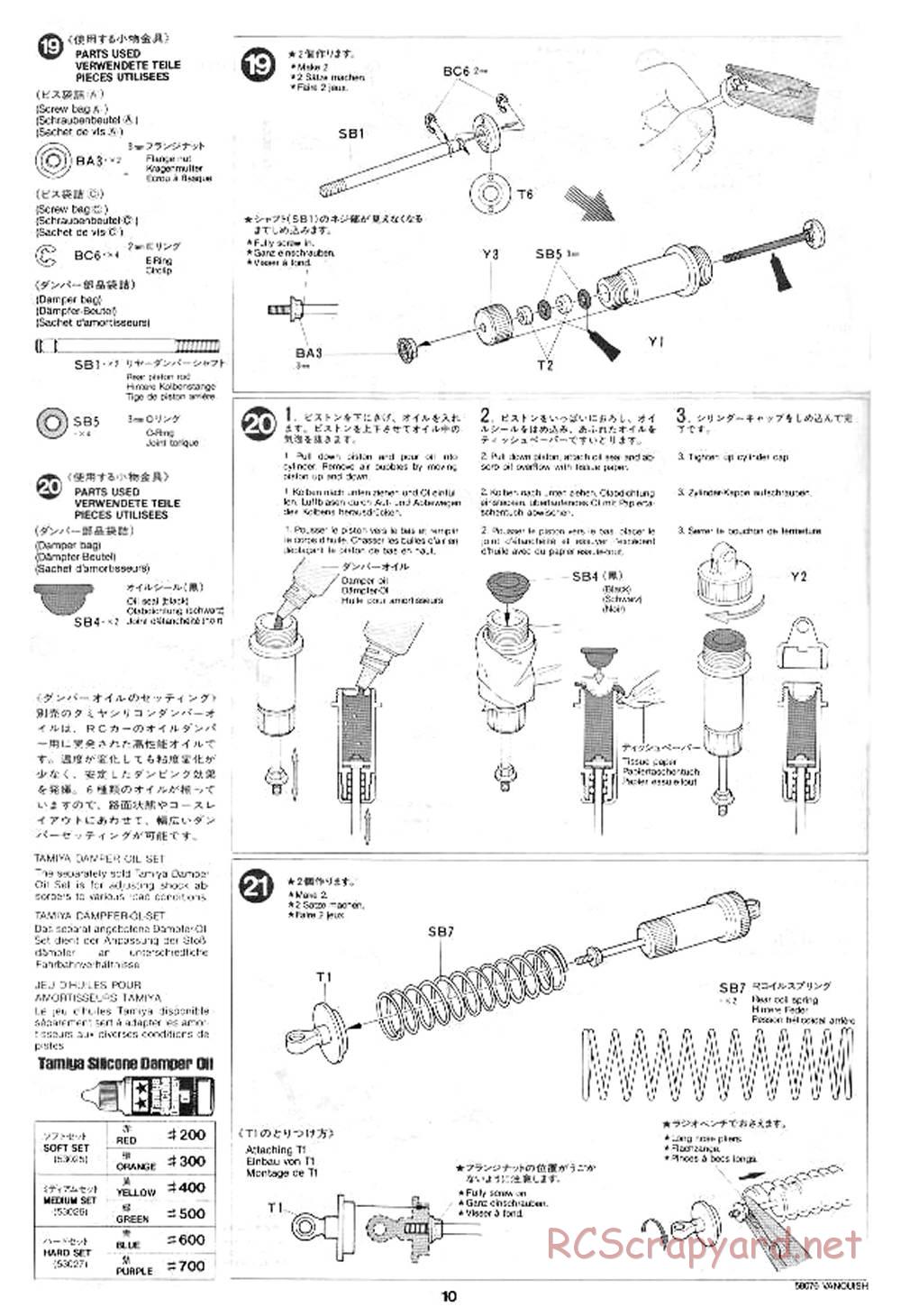 Tamiya - Vanquish - 58076 - Manual - Page 10