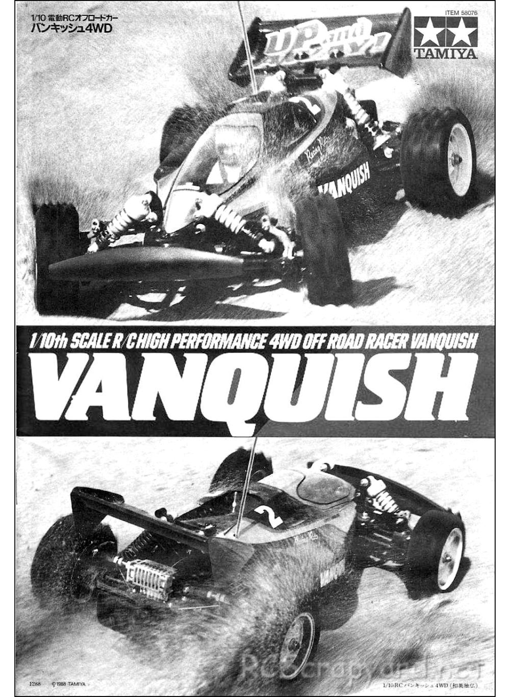 Tamiya - Vanquish - 58076 - Manual