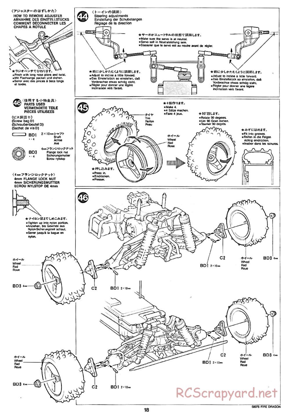 Tamiya - Fire Dragon - 58078 - Manual - Page 18