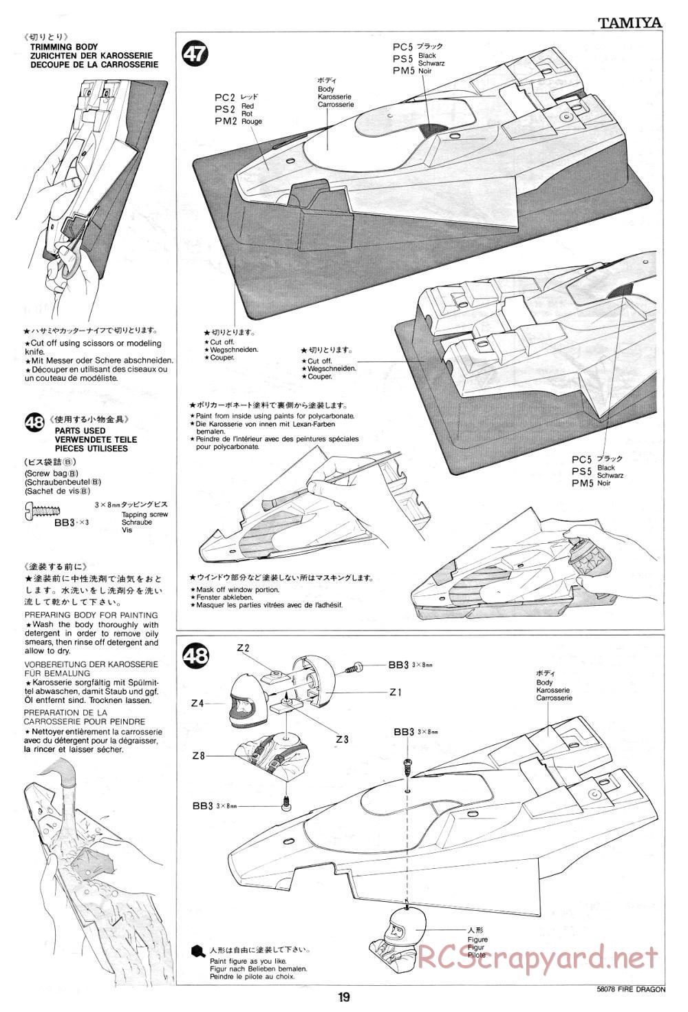 Tamiya - Fire Dragon - 58078 - Manual - Page 19