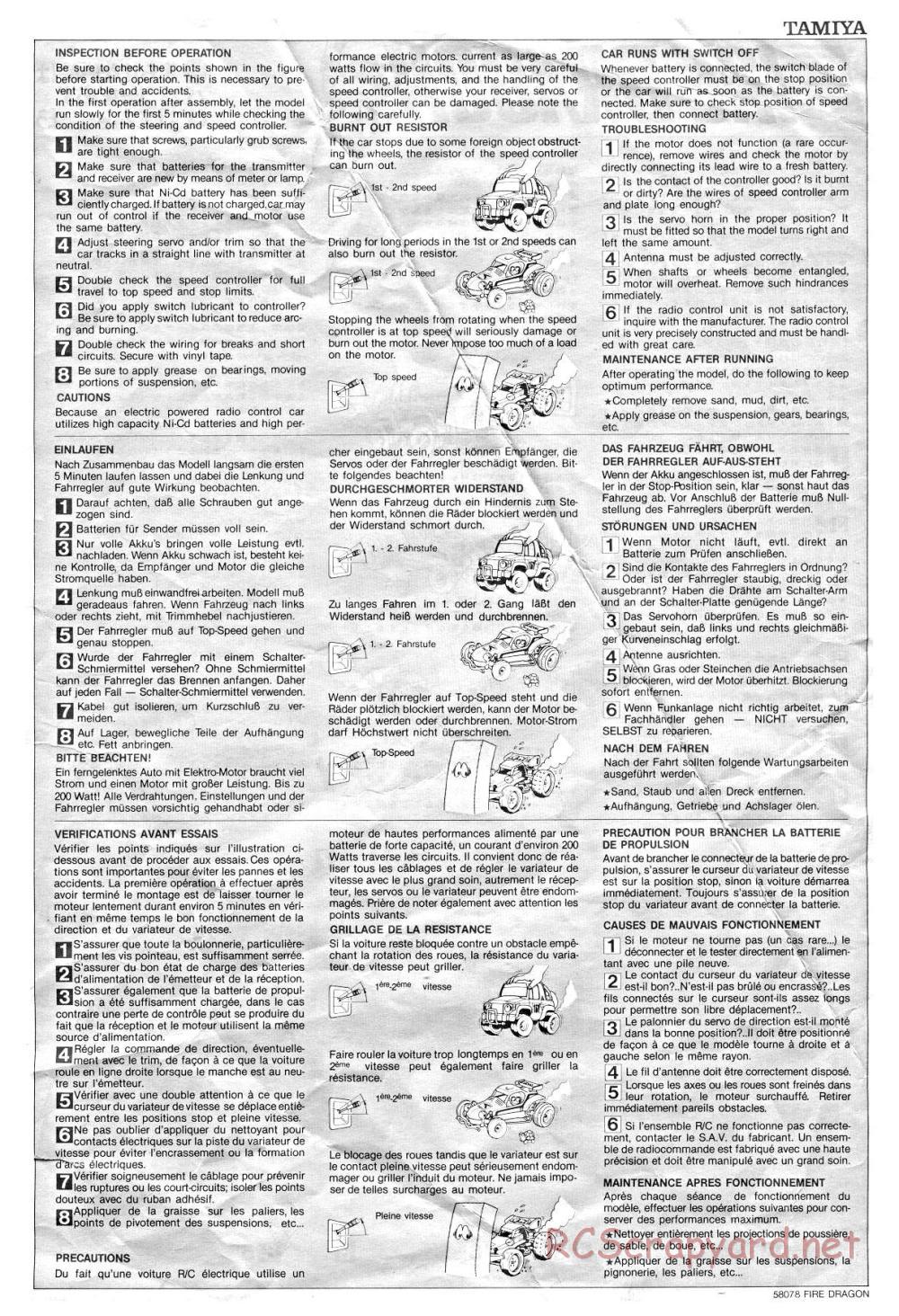 Tamiya - Fire Dragon - 58078 - Manual - Page 26