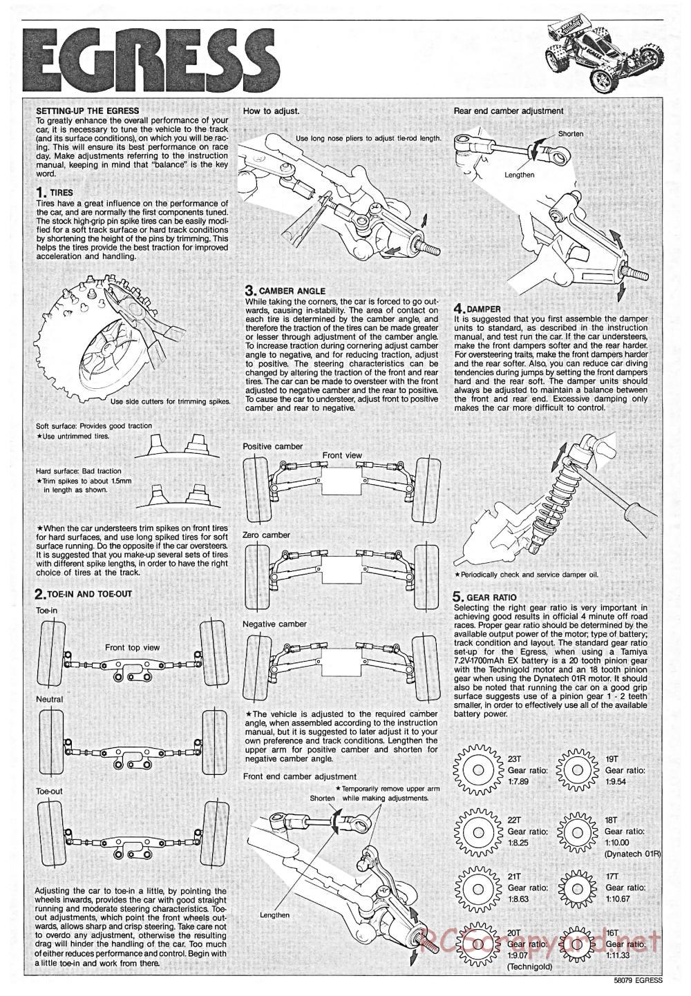 Tamiya - Egress - 58079 - Manual - Page 33