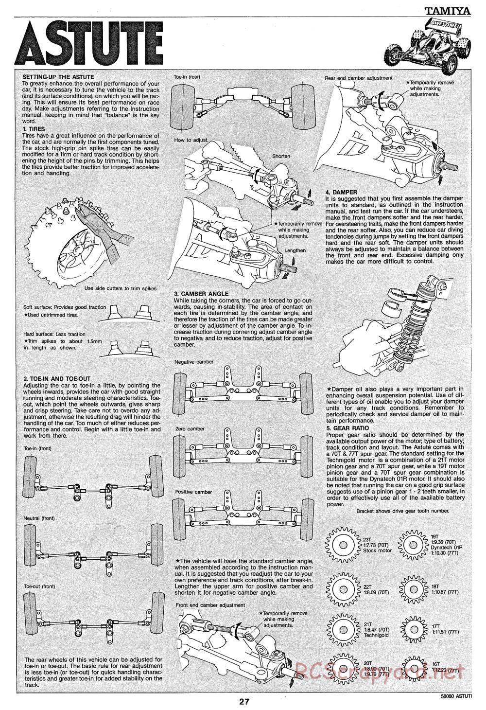 Tamiya - Astute - 58080 - Manual - Page 27